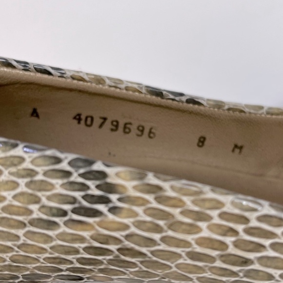 Stuart Weitzman Snake Skin Peep Toe Platform Heel - Picture 9 of 10